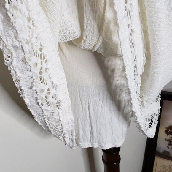 Free People To the Point Dress Snow Cut Out Lace White Seductive Bohemian Summer - Picture 11 of 16